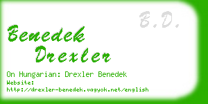 benedek drexler business card